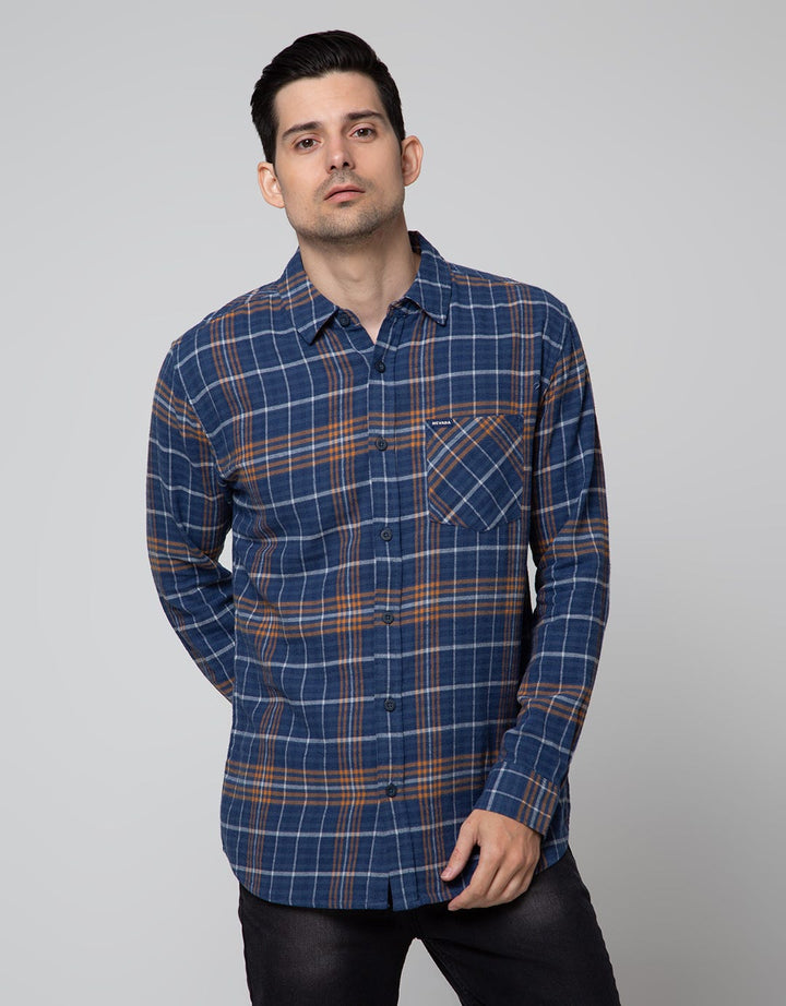 Nevada Checked Flannel Kemeja Pria