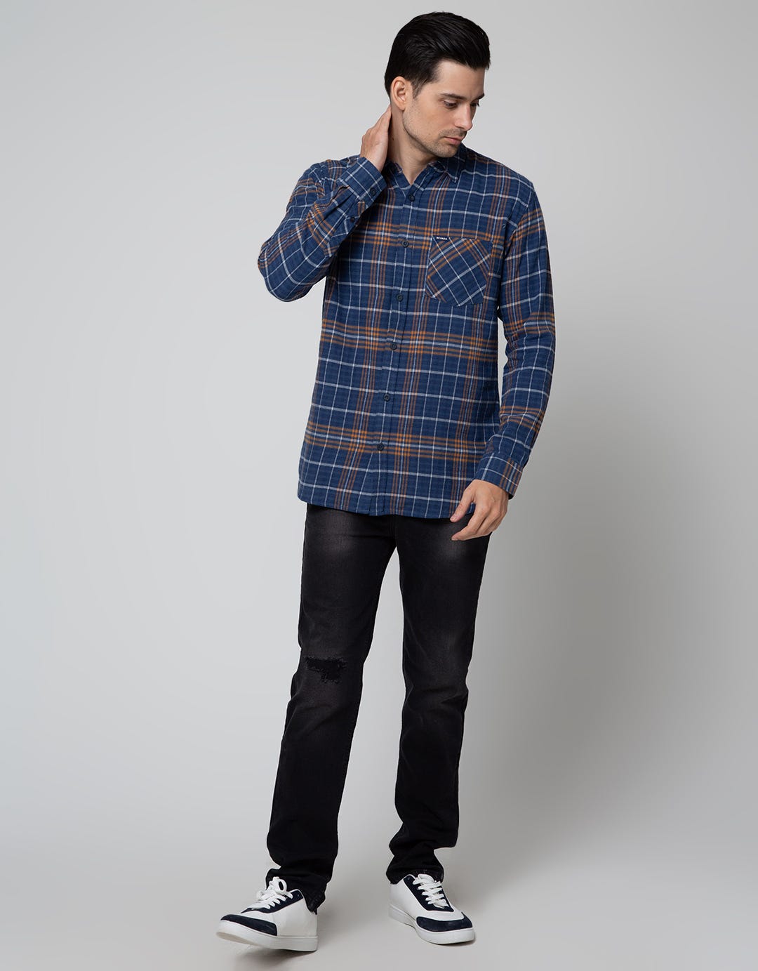 Nevada Checked Flannel Kemeja Pria