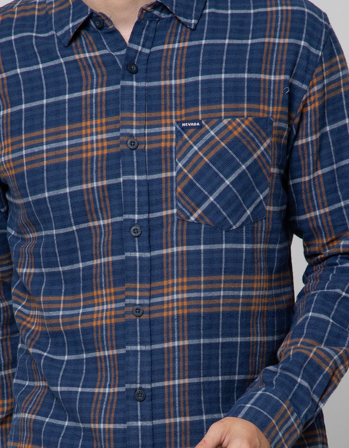 Nevada Checked Flannel Kemeja Pria