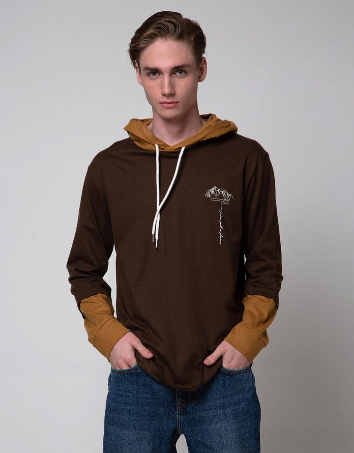 Nevada Long Sleeve T-Shirt Hoodie Mock Sleeve Print Foam Kanebo