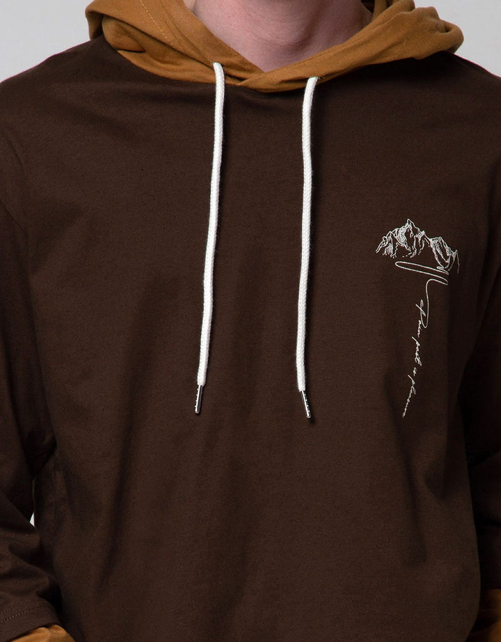 Nevada Long Sleeve T-Shirt Hoodie Mock Sleeve Print Foam Kanebo