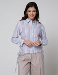Nevada Kemeja Lengan Pendek Top Cotton Stripe