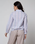 Nevada Kemeja Lengan Pendek Top Cotton Stripe