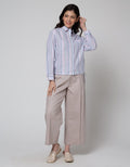 Nevada Kemeja Lengan Pendek Top Cotton Stripe