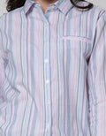 Nevada Kemeja Lengan Pendek Top Cotton Stripe