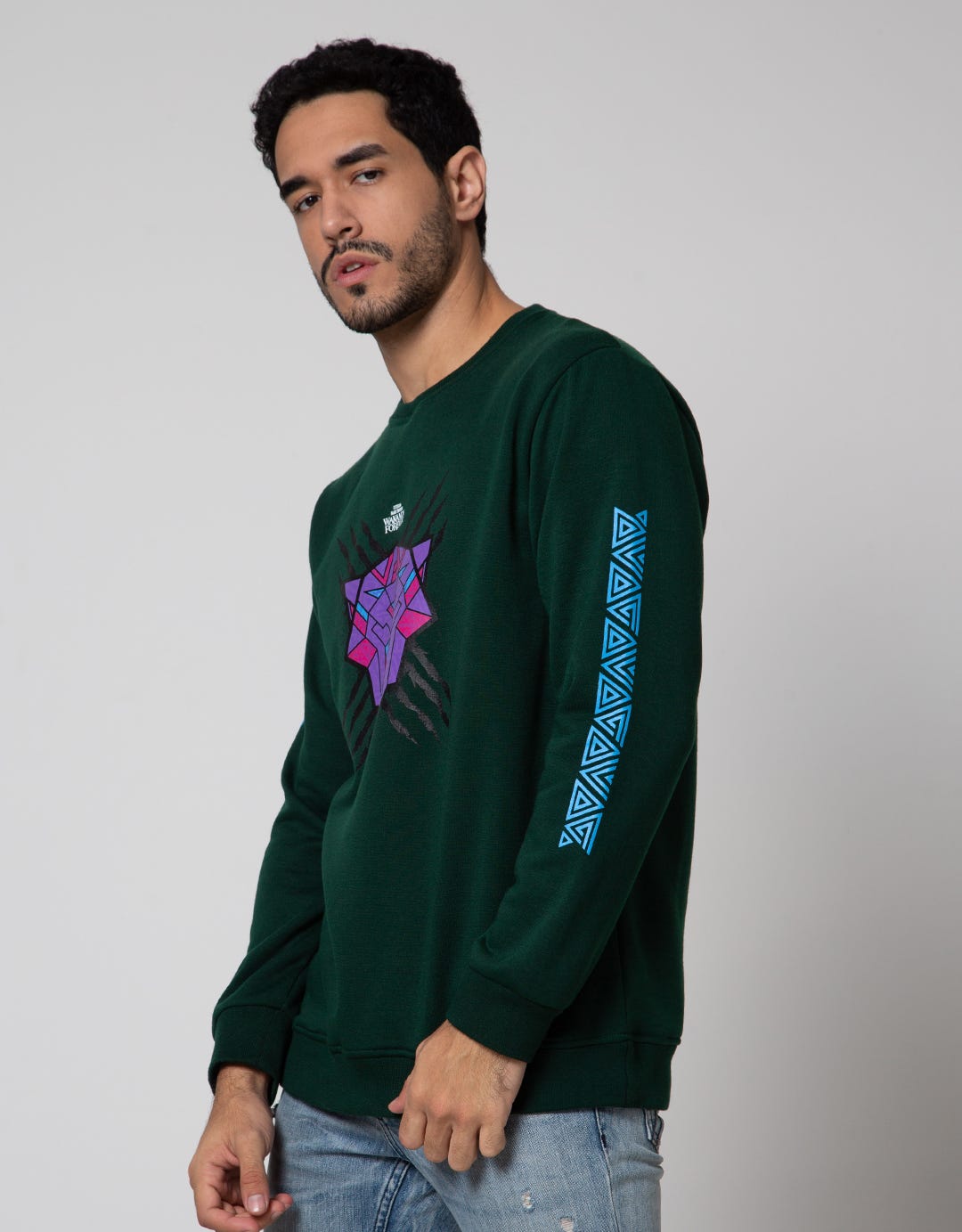 Marvel Sweatshirt Black Panther Print Movie Hangta