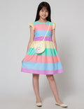 Kidz Too Short Sleeve Midi Dress Tangan Geber Warna Tas