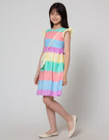 Kidz Too Short Sleeve Midi Dress Tangan Geber Warna Tas