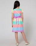 Kidz Too Short Sleeve Midi Dress Tangan Geber Warna Tas