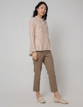 Triset Ladies Mini Plaid Blouse Wanita