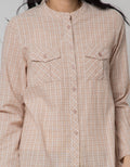 Triset Ladies Mini Plaid Blouse Wanita