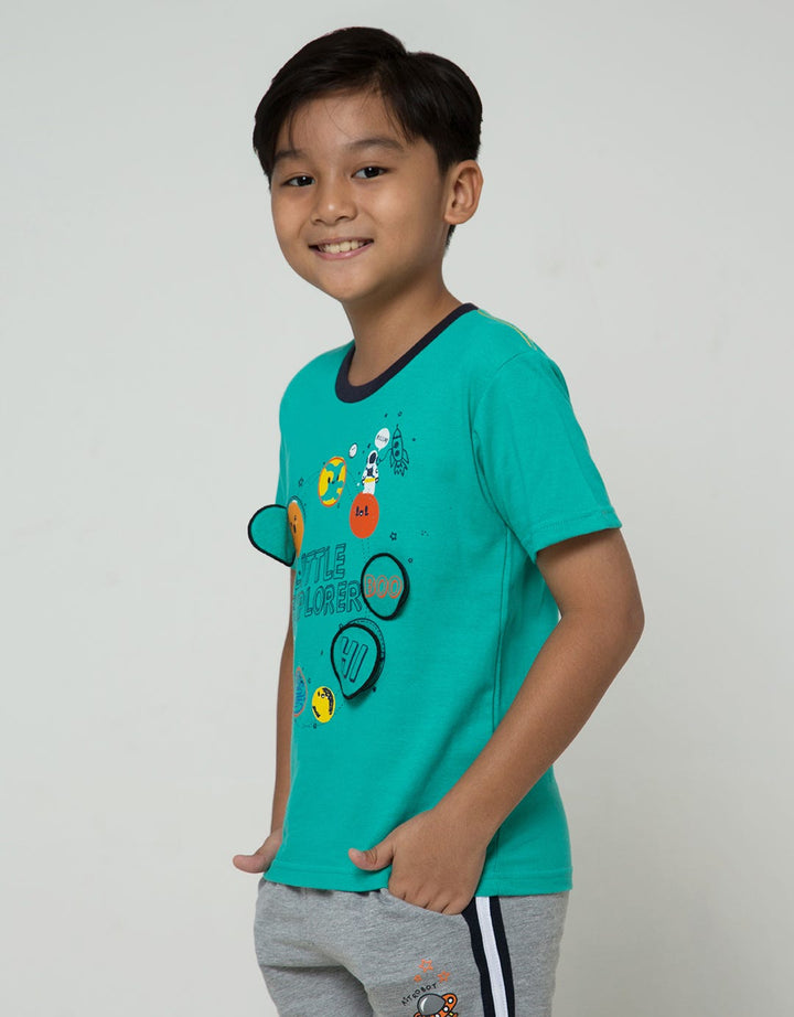 Little M Short Sleeve T-Shirt Aplikasi Little Explorer