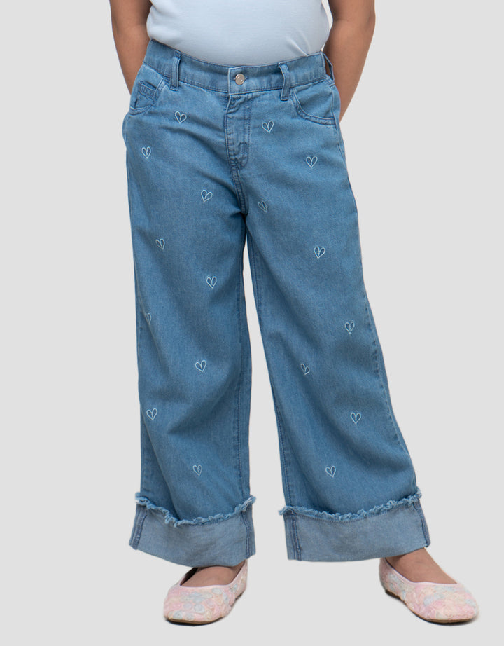 LITTLE M HEART CELANA JEANS ANAK PEREMPUAN