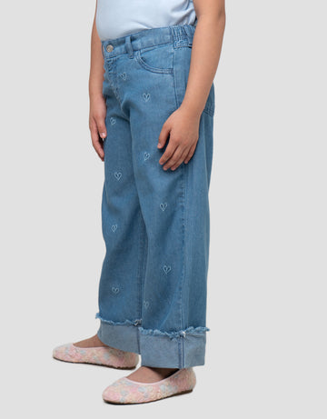 LITTLE M HEART CELANA JEANS ANAK PEREMPUAN
