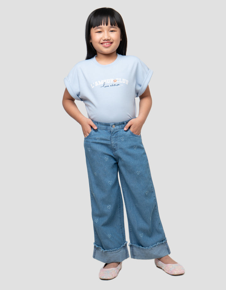 LITTLE M HEART CELANA JEANS ANAK PEREMPUAN