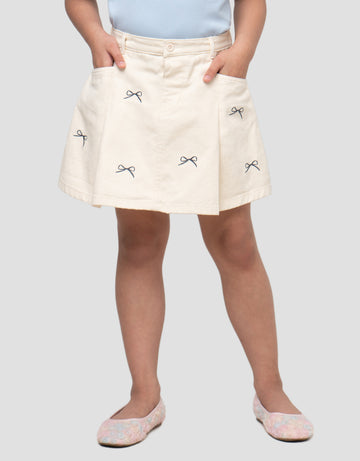 LITTLE M TWILL RIBBON SKORT ANAK PEREMPUAN