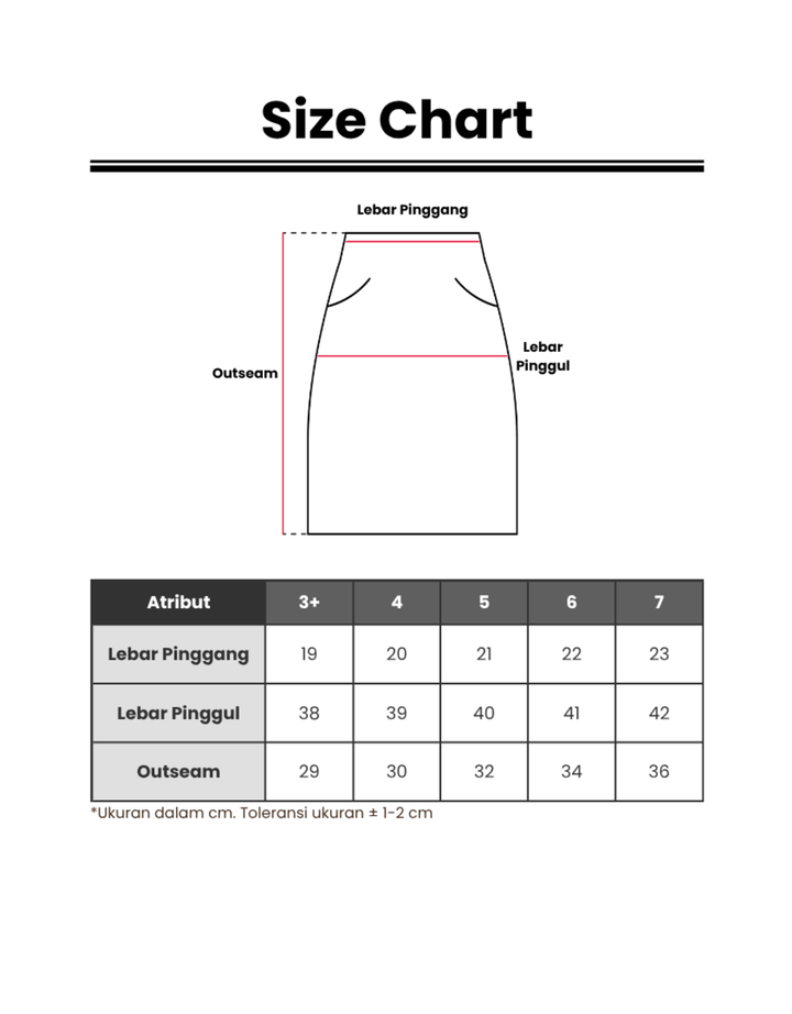 LITTLE M TWILL RIBBON SKORT ANAK PEREMPUAN