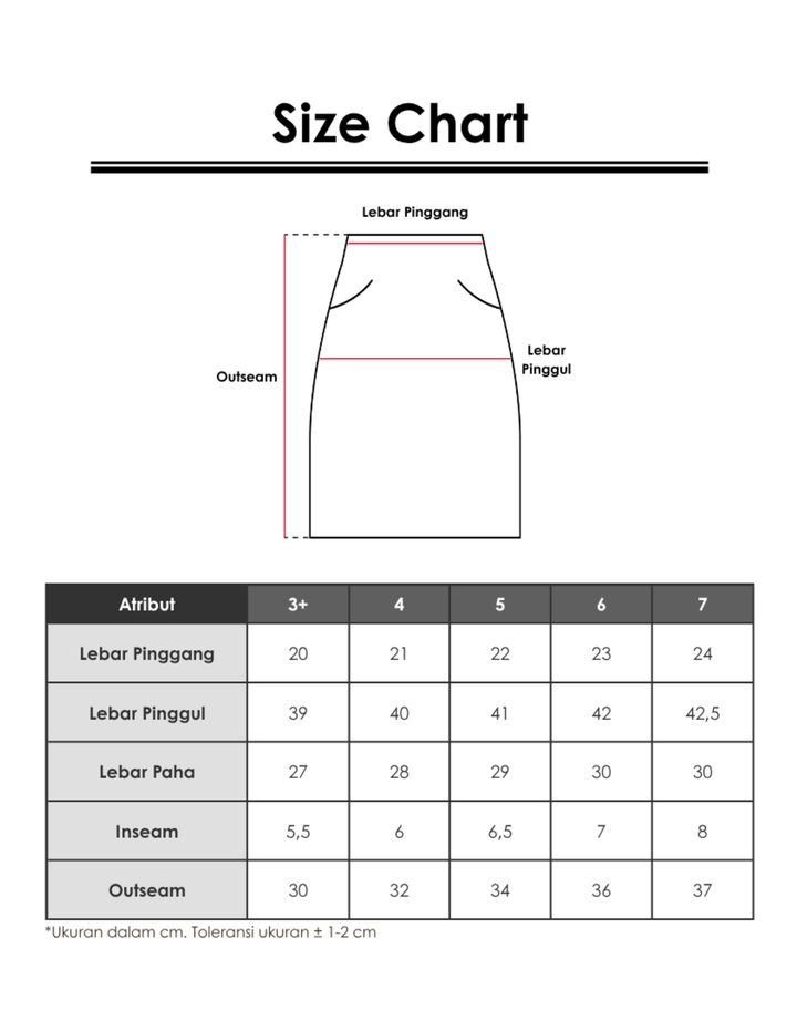 LITTLE M SKORT JEANS ANAK PEREMPUAN