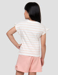 LITTLE M STRIPE POCKET PAKAIAN SETELAN ANAK PEREMPUAN