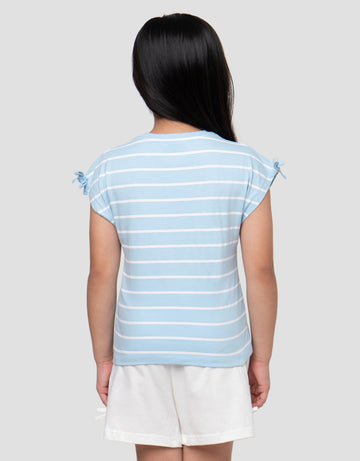 LITTLE M STRIPE POCKET PAKAIAN SETELAN ANAK PEREMPUAN