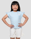 LITTLE M STRIPE POCKET PAKAIAN SETELAN ANAK PEREMPUAN