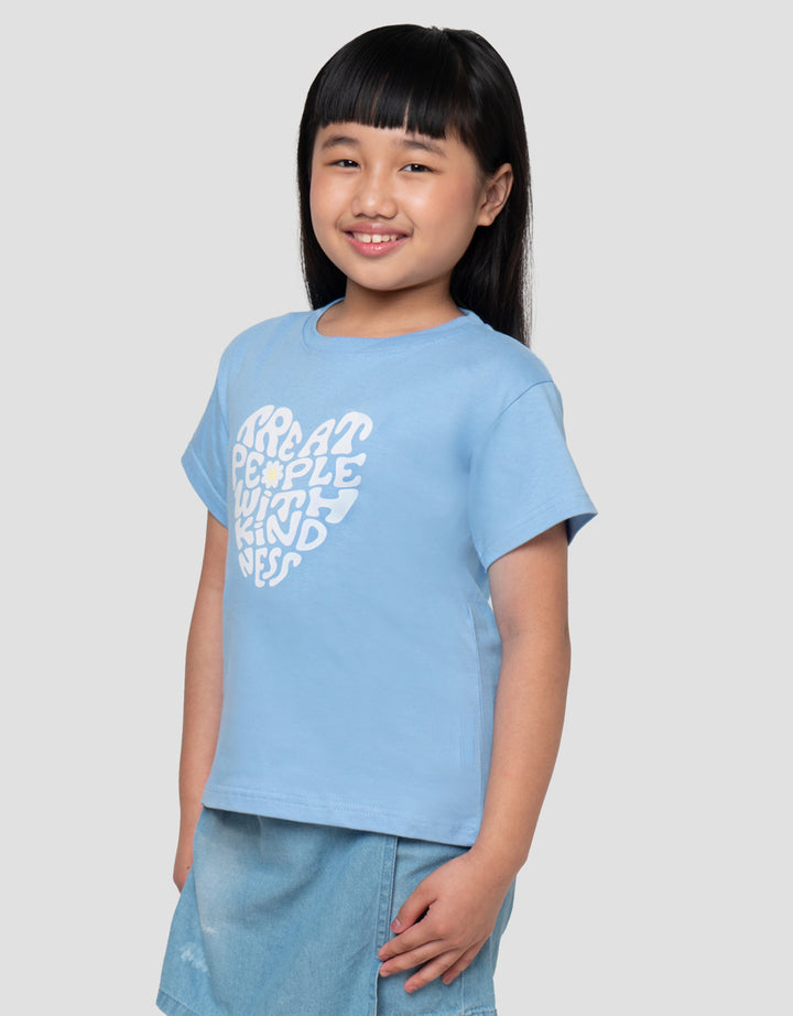 LITTLE M TREAT PEOPLE PRINT KAOS ANAK PEREMPUAN