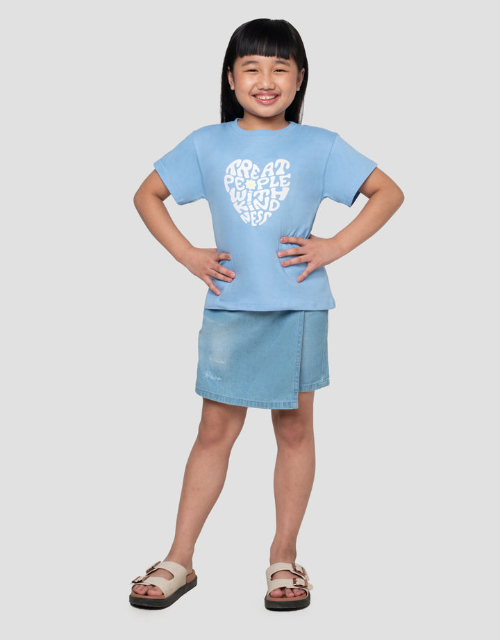 LITTLE M TREAT PEOPLE PRINT KAOS ANAK PEREMPUAN