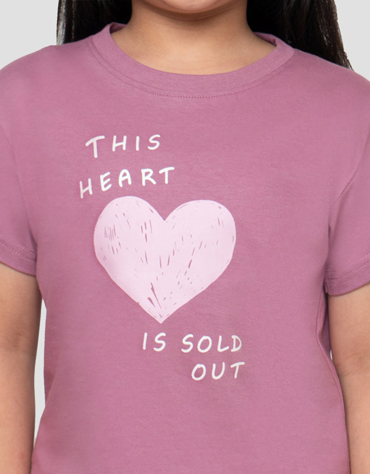 LITTLE M HEART SOLD OUT PRINT KAOS ANAK PEREMPUAN