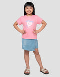 LITTLE M GOOD VIBES PRINT KAOS ANAK PEREMPUAN