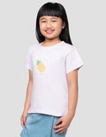 LITTLE M PIXEL PINEAPPLE PRINT KAOS ANAK PEREMPUAN
