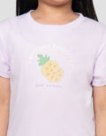 LITTLE M PIXEL PINEAPPLE PRINT KAOS ANAK PEREMPUAN