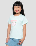 LITTLE M PIXEL PEACH PRINT KAOS ANAK PEREMPUAN
