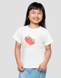 LITTLE M PIXEL STRAWBERRY PRINT KAOS ANAK PEREMPUAN
