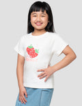 LITTLE M PIXEL STRAWBERRY PRINT KAOS ANAK PEREMPUAN