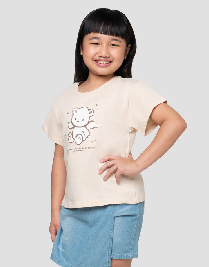 LITTLE M BEAR PRINT KAOS ANAK PEREMPUAN