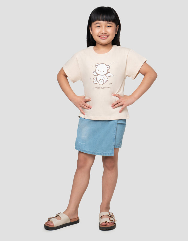 LITTLE M BEAR PRINT KAOS ANAK PEREMPUAN