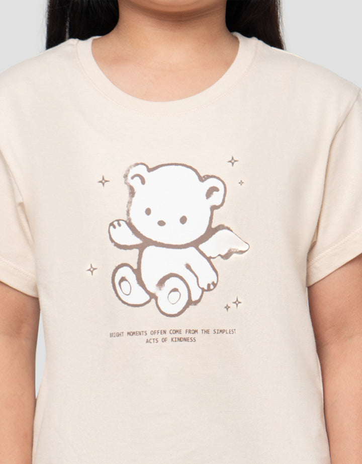 LITTLE M BEAR PRINT KAOS ANAK PEREMPUAN