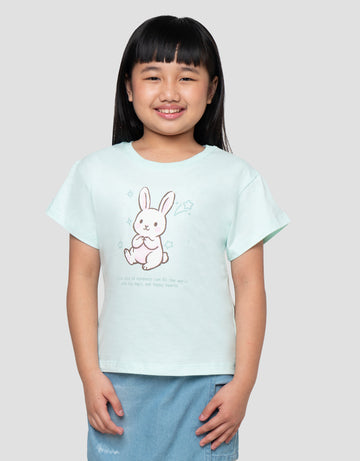 LITTLE M BUNNY PRINT KAOS ANAK PEREMPUAN