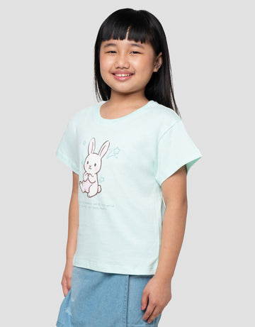 LITTLE M BUNNY PRINT KAOS ANAK PEREMPUAN