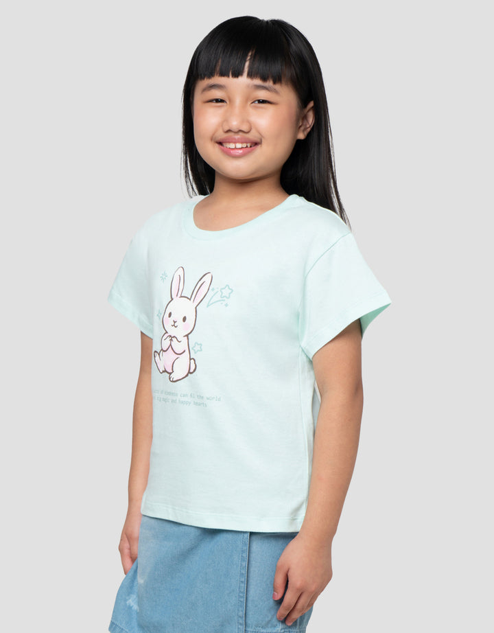 LITTLE M BUNNY PRINT KAOS ANAK PEREMPUAN