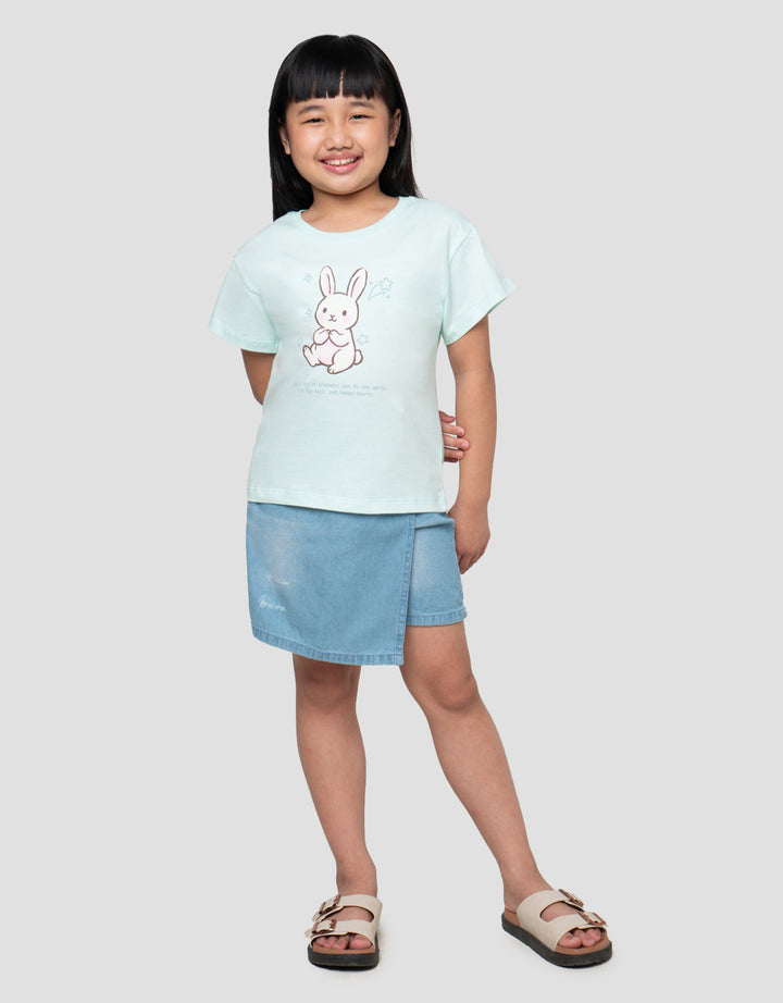 LITTLE M BUNNY PRINT KAOS ANAK PEREMPUAN