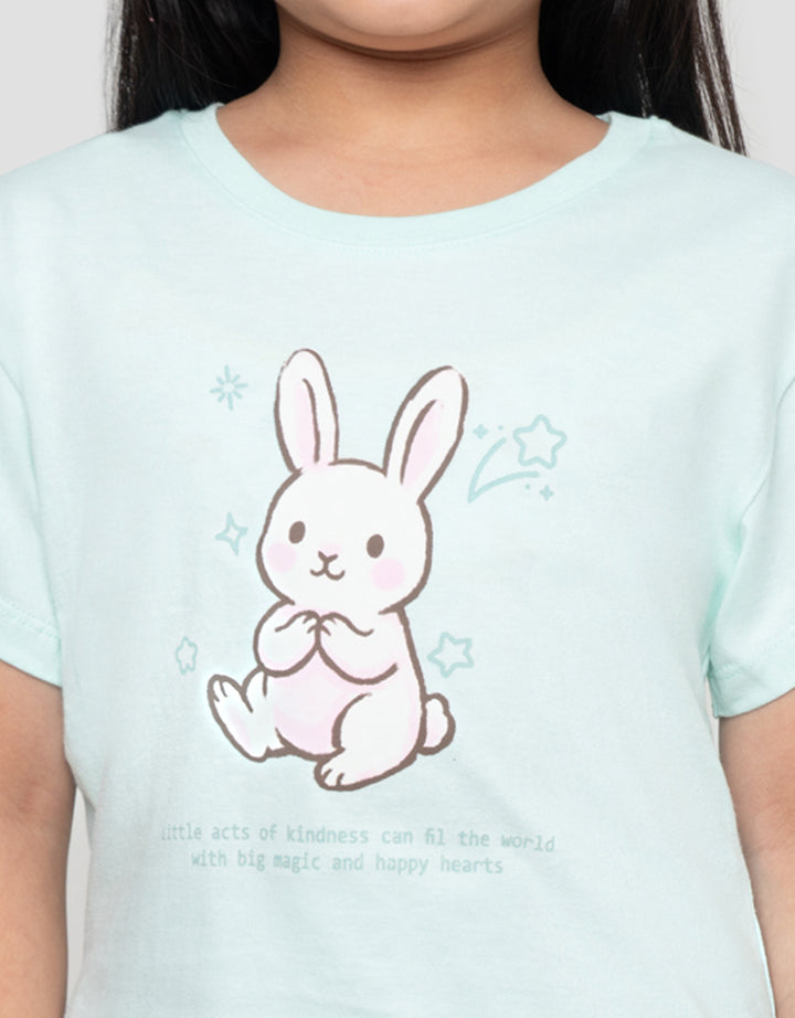 LITTLE M BUNNY PRINT KAOS ANAK PEREMPUAN
