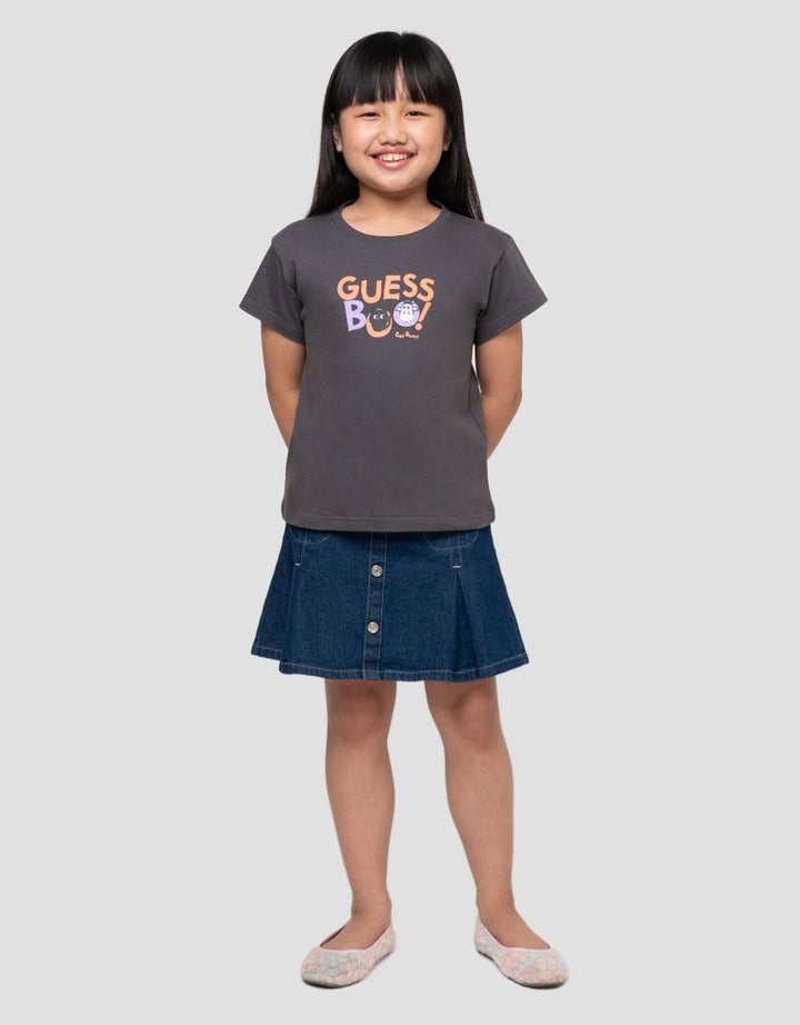 LITTLE M HALLOWEEN CAT GHOST KAOS ANAK PEREMPUAN