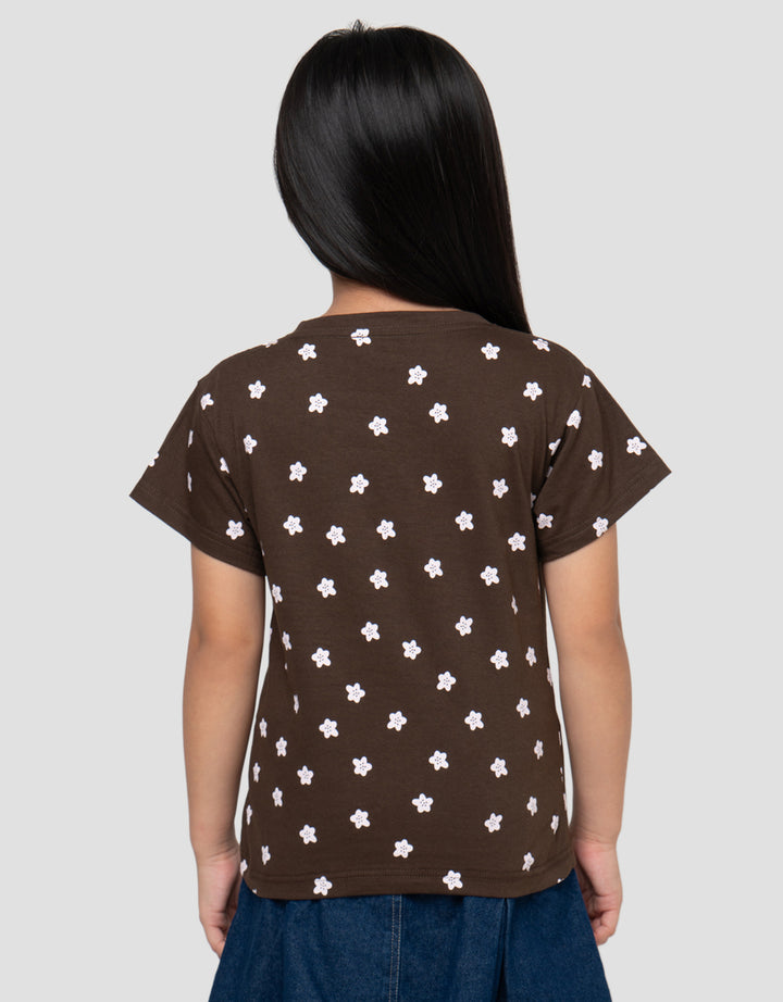 LITTLE M FLOWERS AROUND ME KAOS ANAK PEREMPUAN
