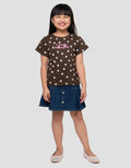 LITTLE M FLOWERS AROUND ME KAOS ANAK PEREMPUAN