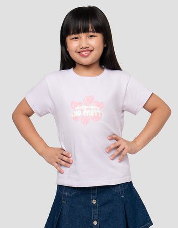 LITTLE M HAPPY AND PRETTY KAOS ANAK PEREMPUAN
