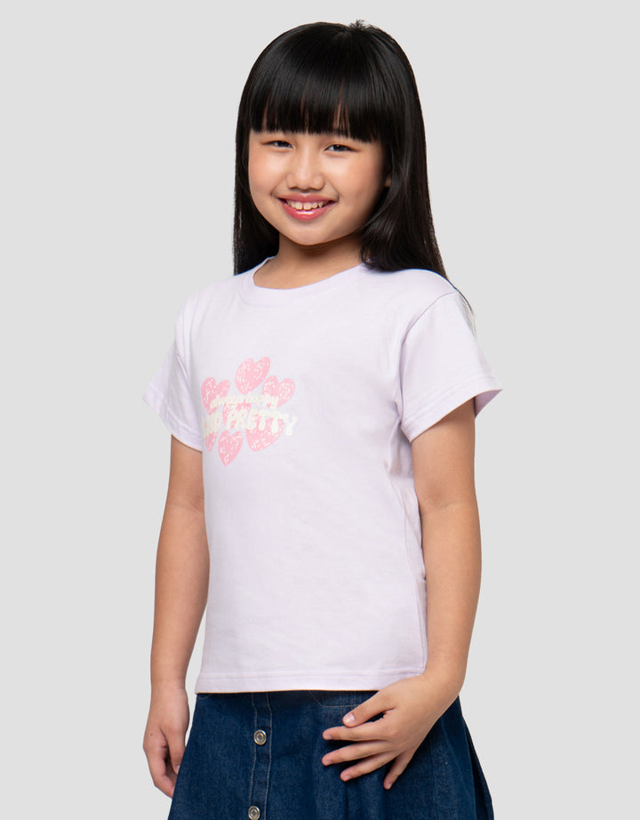 LITTLE M HAPPY AND PRETTY KAOS ANAK PEREMPUAN