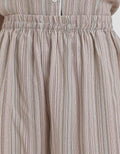 MxM Motif Stripes Pakaian Setelan Piyama Wanita