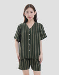 MxM Fullprint Stripes Setelan Piyama Wanita