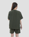 MxM Fullprint Stripes Setelan Piyama Wanita